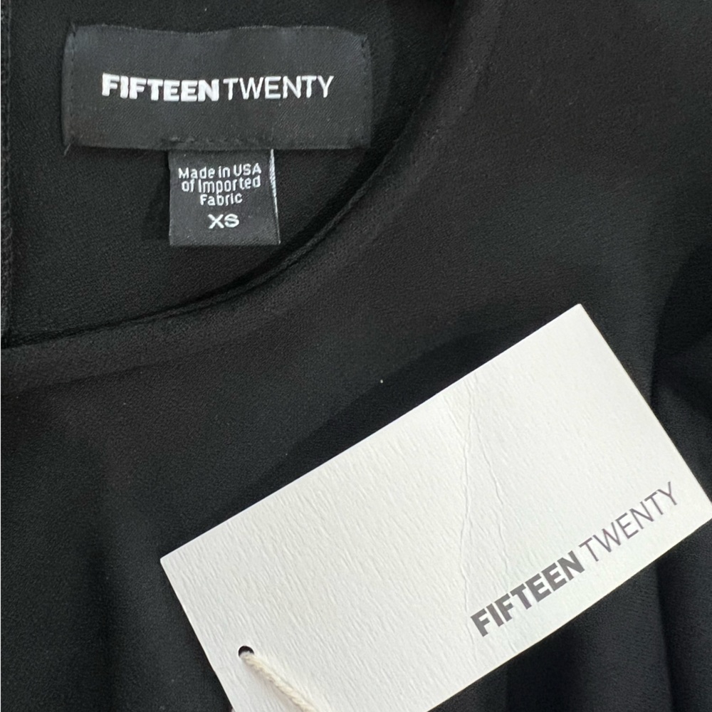 Fifteen Twenty Long Sleeve Stretch Mini Dress Black Womens Extra Small XS - Picture 4 of 7